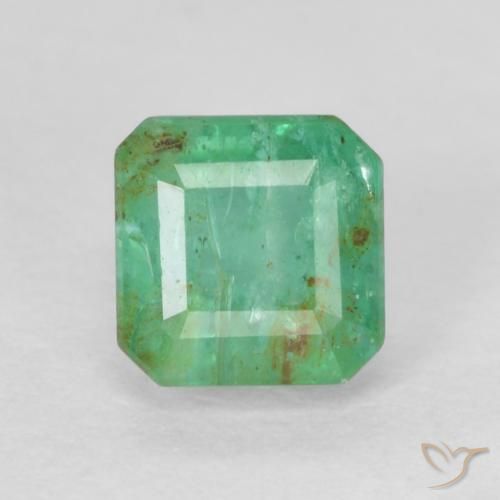 0.45ct Натуральный Ярко-зеленый Изумруд, Изумрудная огранка, SI