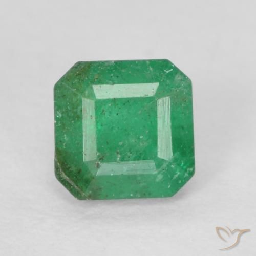 0.27ct Натуральный Теплый зеленый Изумруд, Изумрудная огранка, SI