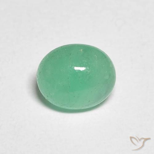 0.73ct Натуральный Мятно-зеленый Изумруд, Овал, Полупрозрачный