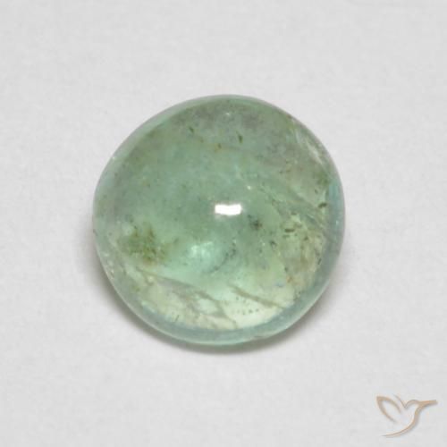 0.41ct Натуральный Очень светло-желтый зеленый Изумруд, Круглый, Прозрачный