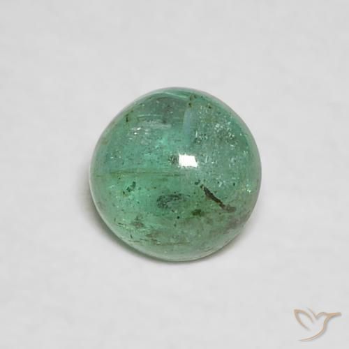 0.32ct Натуральный Средний светло-зеленый Изумруд, Круглый, Прозрачный