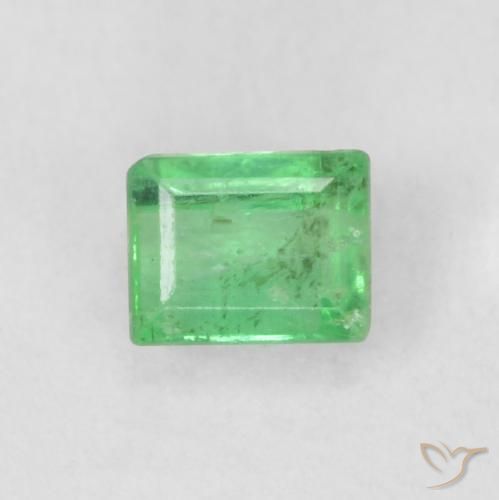 0.16ct Натуральный Бледно-желтовато-зеленый Изумруд, Огранка Багет, Чистота VS