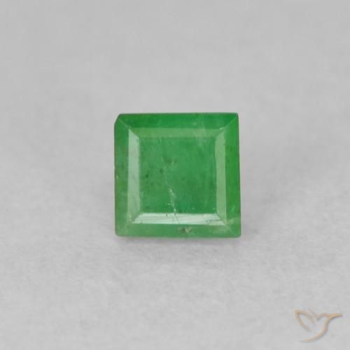 0.22ct Натуральный Трилистник зеленый Изумруд, Квадрат, I1
