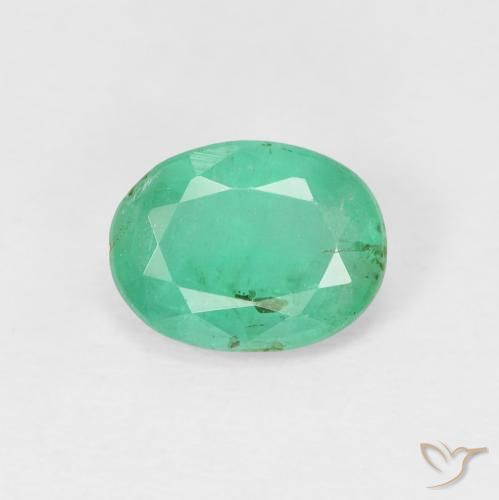 1.28ct Натуральный Средний зеленый Изумруд, Овал, VS-SI