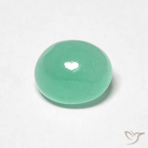 0.73ct Натуральный Ярко-зеленый Изумруд, Овал, Полупрозрачный