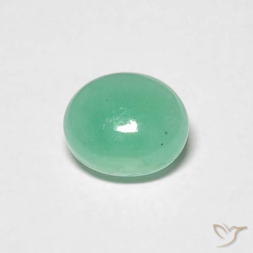 0.75ct Натуральный Фисташковый зеленый Изумруд, Овал, Полупрозрачный