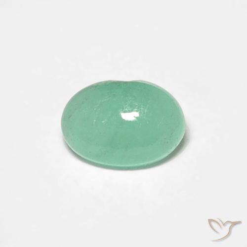 0.37ct Натуральный Ярко-зеленый Изумруд, Овал, Полупрозрачный