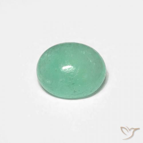 0.43ct Натуральный Светло-зеленый Изумруд, Овал, Полупрозрачный