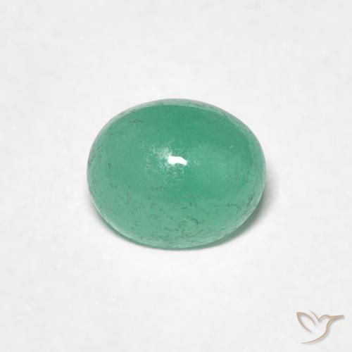 0.73ct Натуральный Светло-зеленый Изумруд, Овал, Полупрозрачный