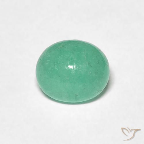 0.94ct Натуральный Ярко-зеленый Изумруд, Овал, Полупрозрачный