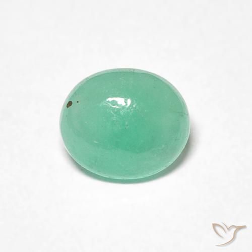 0.68ct Натуральный Ярко-зеленый Изумруд, Овал, Полупрозрачный