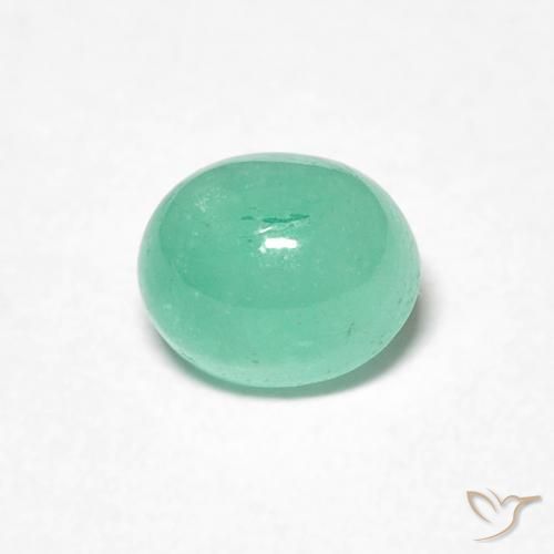 0.78ct Натуральный Ярко-зеленый Изумруд, Овал, Полупрозрачный