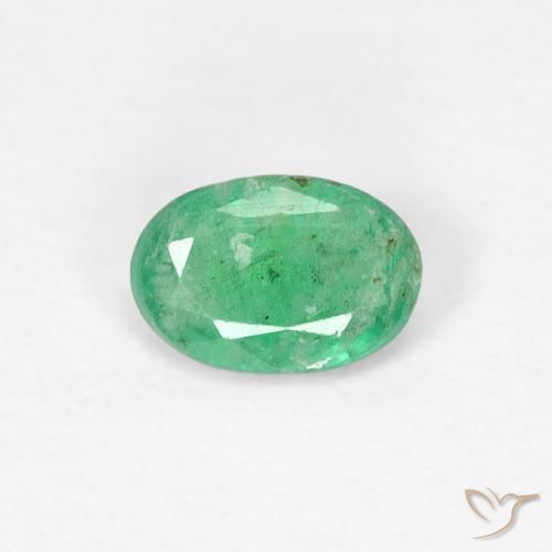0.33ct Натуральный Ярко-зеленый Изумруд, Овал, SI