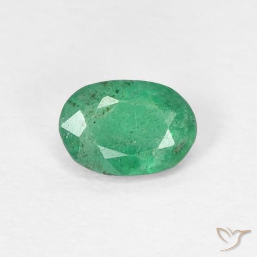 0.42ct Натуральный Теплый зеленый Изумруд, Овал, SI