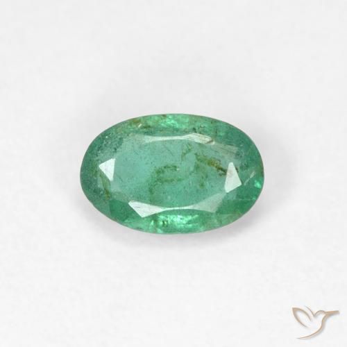 0.38ct Натуральный Прохладный зеленый Изумруд, Овал, VS-SI