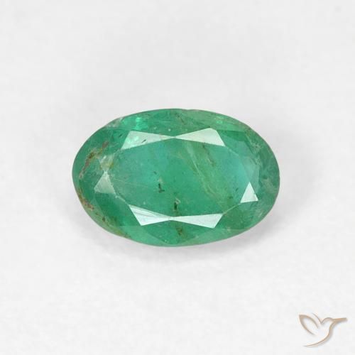 0.48ct Натуральный Фисташковый зеленый Изумруд, Овал, SI