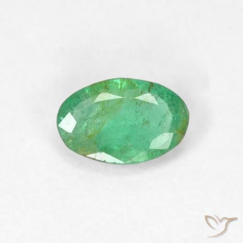 0.29ct Натуральный Ярко-зеленый Изумруд, Овал, SI