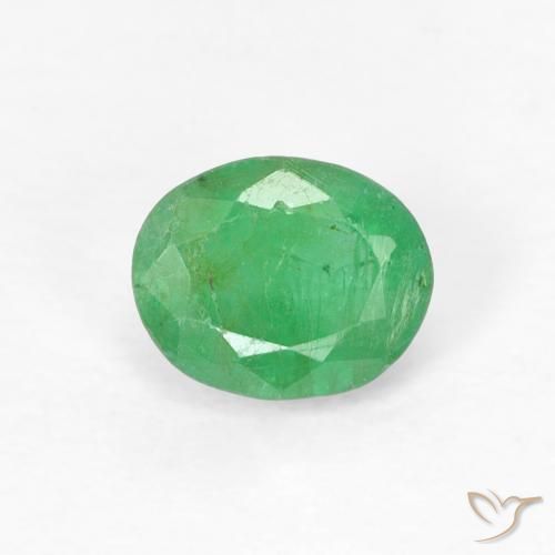 0.40ct Натуральный Трилистник зеленый Изумруд, Овал, VS-SI