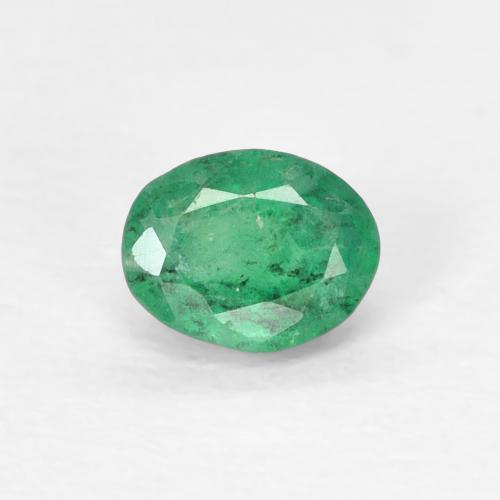 0.37ct Натуральный Средний зеленый Изумруд, Овал, VS-SI