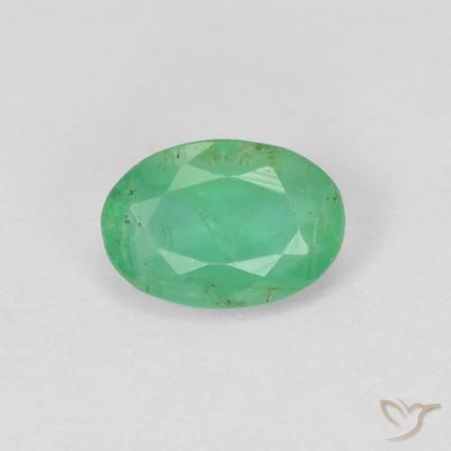 0.40ct Натуральный Светло-зеленый Изумруд, Овал, VS-SI