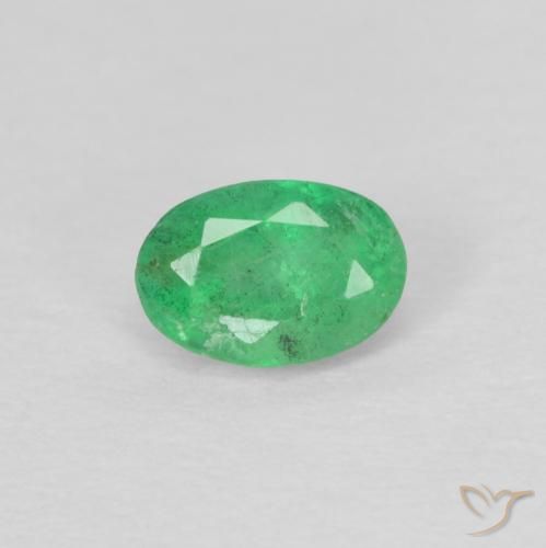 0.23ct Натуральный Трилистник зеленый Изумруд, Овал, VS-SI