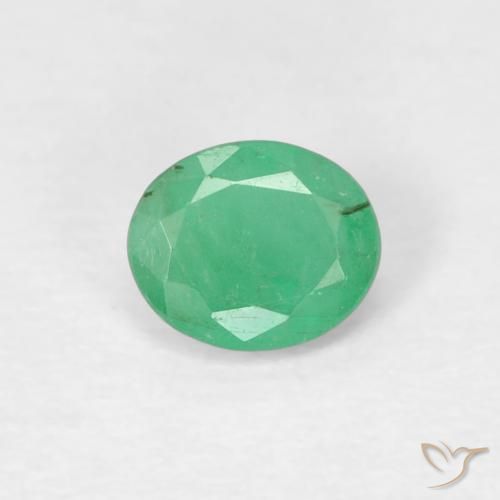 0.32ct Натуральный Средний зеленый Изумруд, Овал, Чистота VS