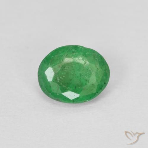 0.28ct Натуральный Желтовато-зеленый Изумруд, Овал, VS-SI