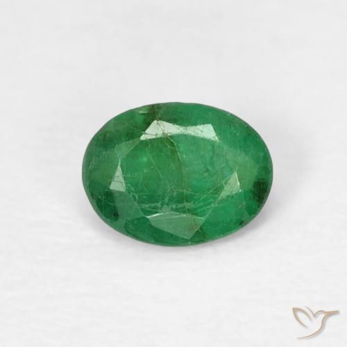 0.31ct Натуральный Средний зеленый Изумруд, Овал, SI