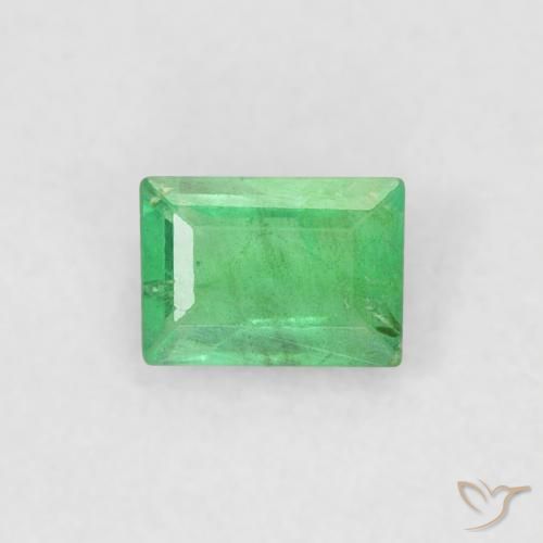 0.20ct Натуральный Светло-зеленый Изумруд, Огранка Багет, VS-SI