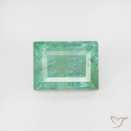 0.27ct Натуральный Фисташковый зеленый Изумруд, Огранка Багет, SI