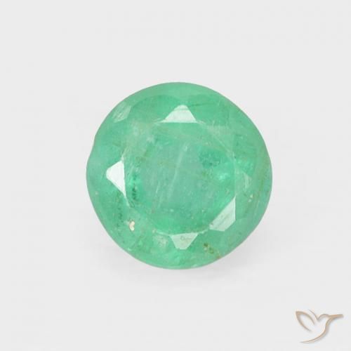 0.30ct Натуральный Прохладный зеленый Изумруд, Круглый, Чистота VS