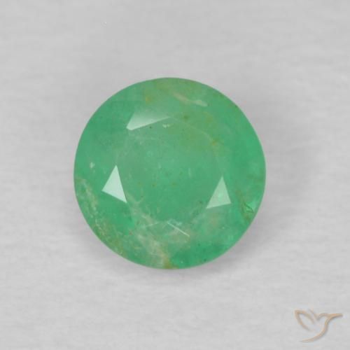 0.27ct Натуральный Желтовато-зеленый Изумруд, Круглый, VS-SI