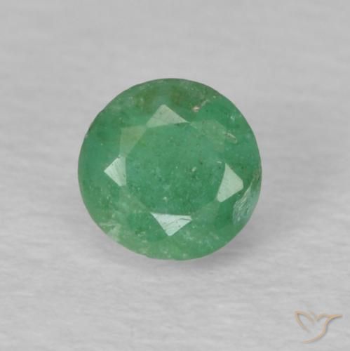 0.23ct Натуральный Светло-зеленый Изумруд, Круглый, VS-SI