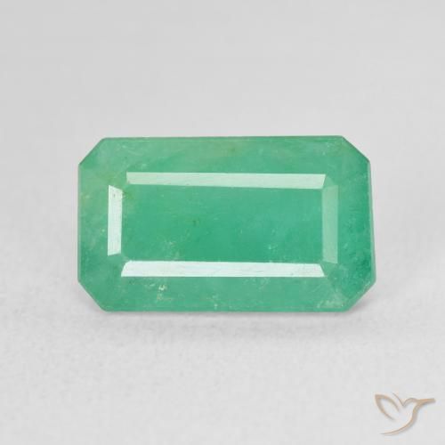3.66ct Натуральный Сине-зеленый Изумруд, Изумрудная огранка, SI