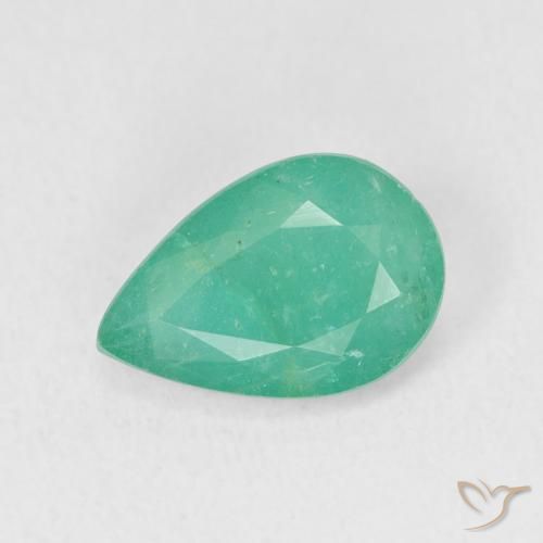 2.48ct Натуральный Зеленый электрик Изумруд, Форма груши, SI