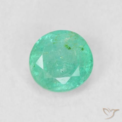 0.18ct Натуральный Светло-зеленый Изумруд, Круглый, SI