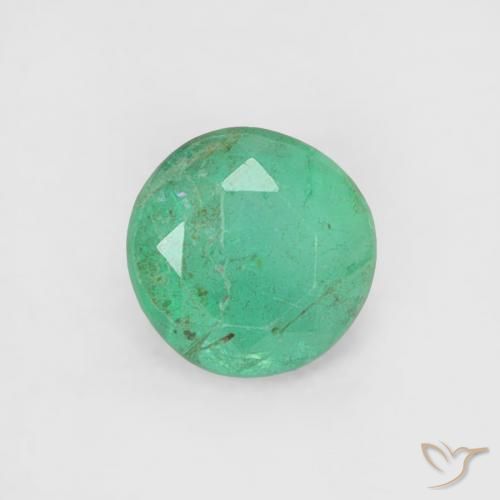 0.16ct Натуральный Средний зеленый Изумруд, Круглый, SI