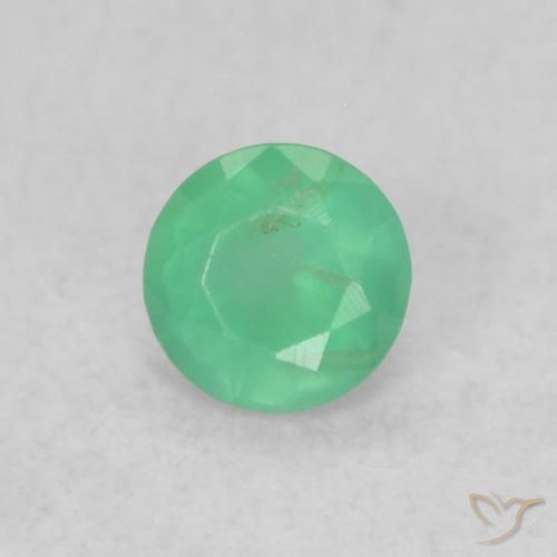 0.15ct Натуральный Светлый трилистник зеленый Изумруд, Круглый, SI