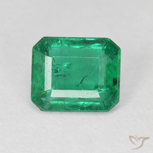 2.46ct Натуральный Голубовато-зеленый Изумруд, Изумрудная огранка, VS-SI