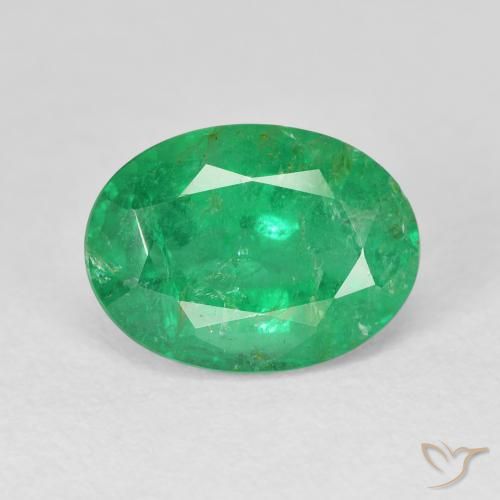 3.92ct Натуральный Теплый зеленый Изумруд, Овал, VS-SI