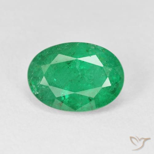 3.38ct Натуральный Средний зеленый Изумруд, Овал, VS-SI
