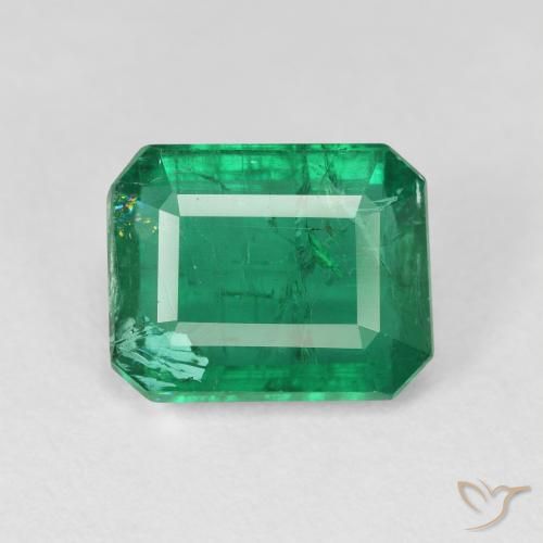 4.49ct Натуральный Прохладный зеленый Изумруд, Изумрудная огранка, VS-SI