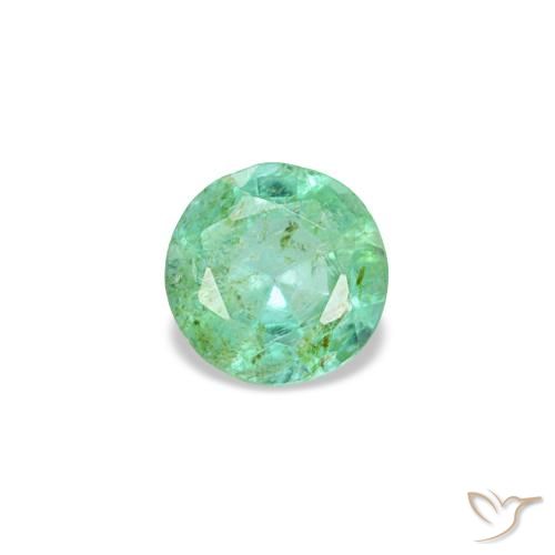 0.18ct Натуральный Интенсивный зеленый Изумруд, Круг, VS-SI, Photo A