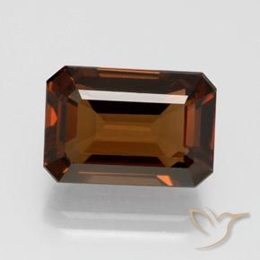 7.56ct Натуральный Пекан коричневый Энстатит, Изумрудная огранка, Чистота VVS