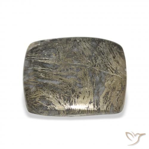 36.40 карата, натуральный Черноватая бронза Feather Pyrite, Подушка, Непрозрачный