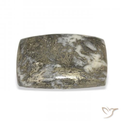 37.54 карата, натуральный Черноватая бронза Feather Pyrite, Подушка, Непрозрачный