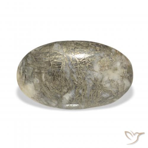 21.25ct Натуральный Многоцветный Feather Pyrite, Овал, Непрозрачный