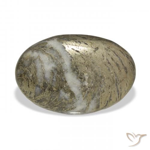 30.90ct Натуральный Многоцветный Feather Pyrite, Овал, Непрозрачный