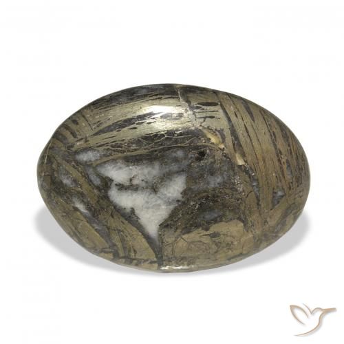 29.35ct Натуральный Черновато-коричневый Feather Pyrite, Овал, Непрозрачный
