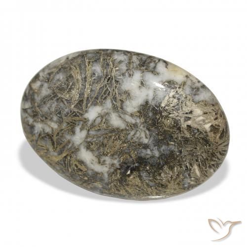30.97 карата, натуральный Многоцветный Feather Pyrite, Овал, Непрозрачный